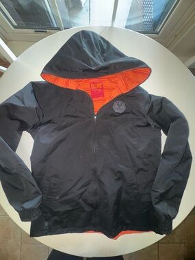Blizzard World of Warcraft Ragnaros Full Black Hooded Jacket with Orange Lining